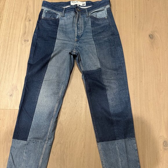 Rag & Bone BRYON STRETCH MIRAMAR NINA CIGARETTE Patchwork “PJ” Jeans - Picture 3 of 5